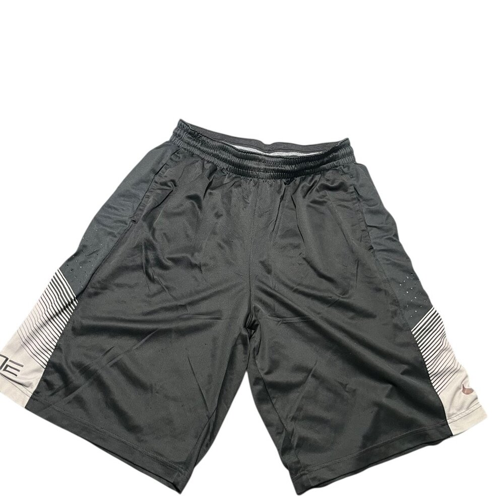 Nike Dri Fit Athletic Shorts Men's Size Large Black White Drawstring Waist Gym